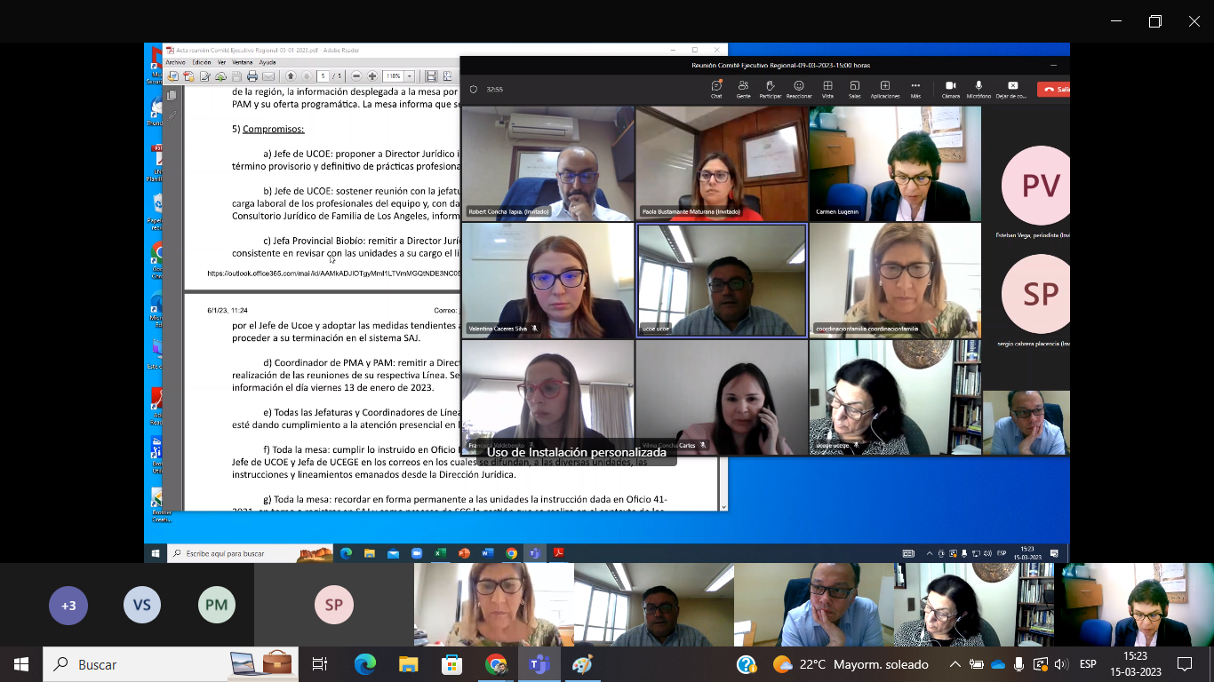 Equipos de la Región del Biobío se reúnen en nuevo Comité Ejecutivo Regional