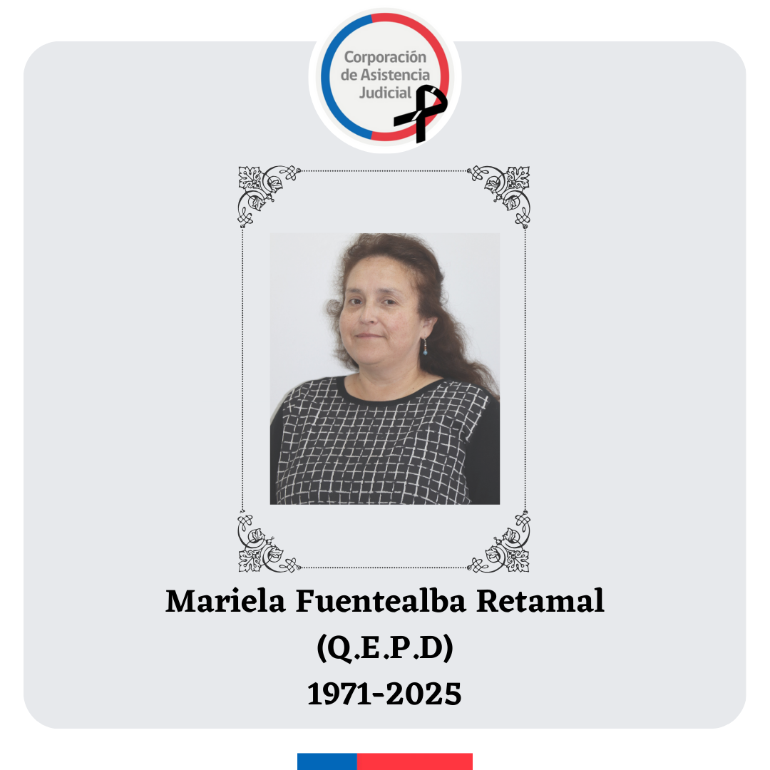 CAJ Biobío comunica el sensible fallecimiento de la funcionaria Mariela Fuentealba Retamal (Q.E.P.D)